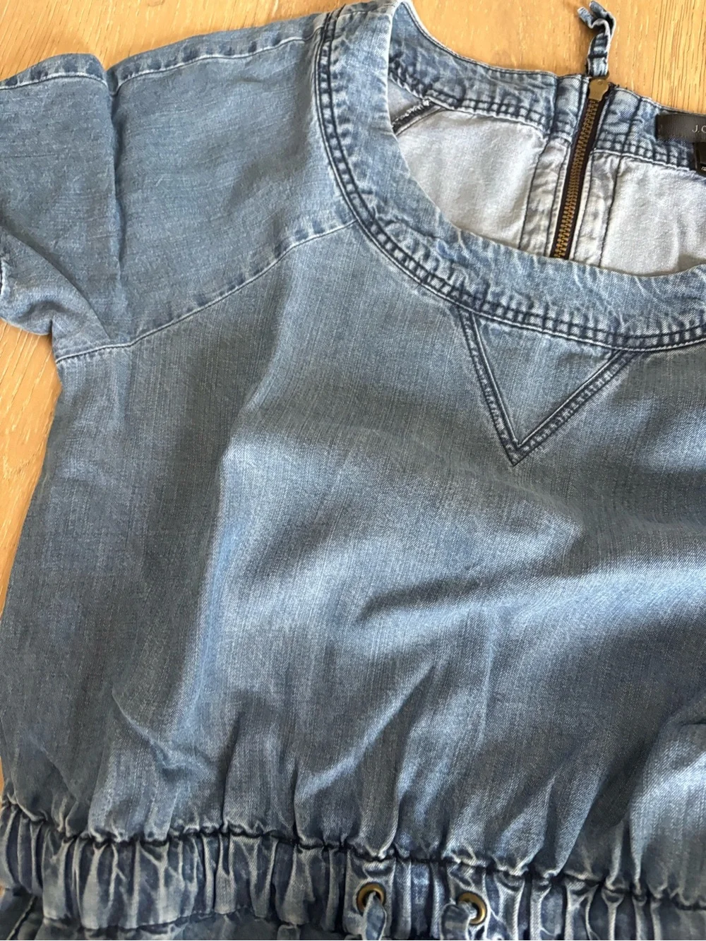J. Crew Light Wash Denim Dress - Blue xxs
